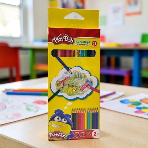 Play-doh Kuru Boya Kalemi Tam Boy 12 Renk
