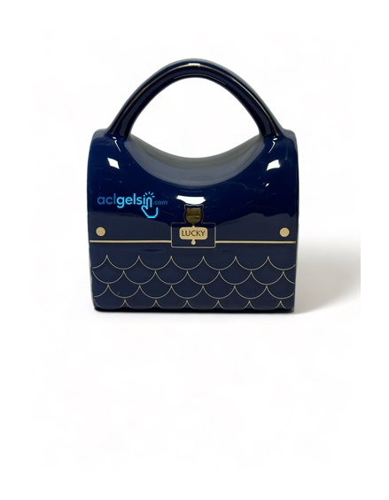 Porselen Kupa Bardak Kapaklı Kaşıklı Handbag