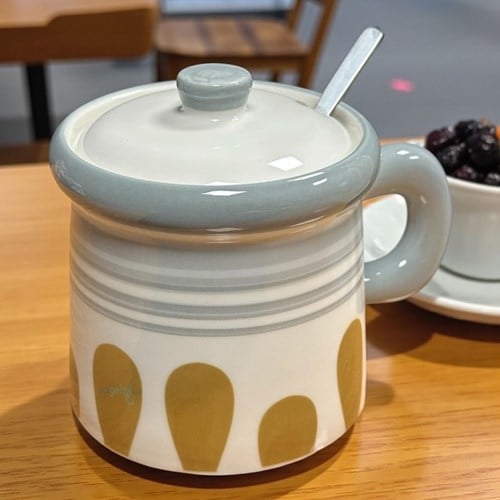 Porselen Kupa Bardak Kaşıklı Şirin Tasarım Mug