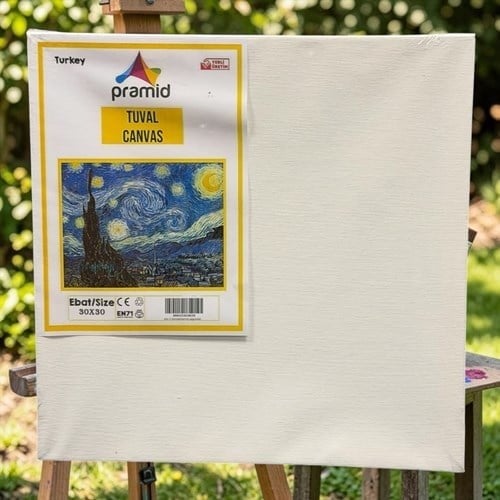Pramid Boyamaya Hazır Tuval 30x30 Cm