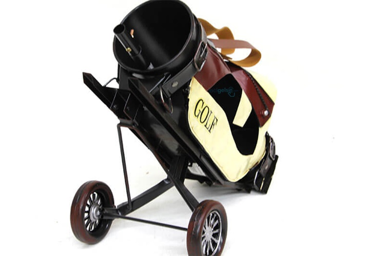 Retro Dekoratif Metal Golf Arabası