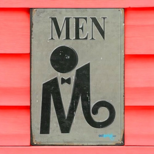 Retro Men Metal Kabartma Plaka