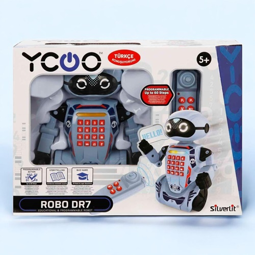 Robo Dr7 Türkçe Konuşan Sesli Ve Işıklı Uzaktan Kumandalı Robot