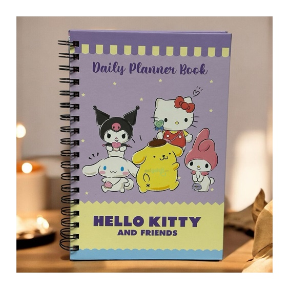 Sanrio Hello Kitty Spiralli Daily Planner Stickerli Konuşan Ajanda