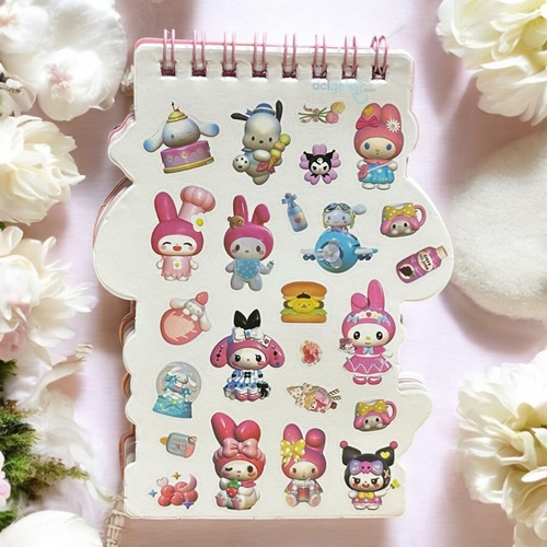 Sanrio Karakterler Sticker Ve Not Defteri