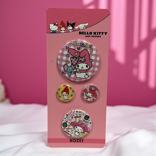 Sanrio Kuromi 4'lü Karışık Boy Rozet