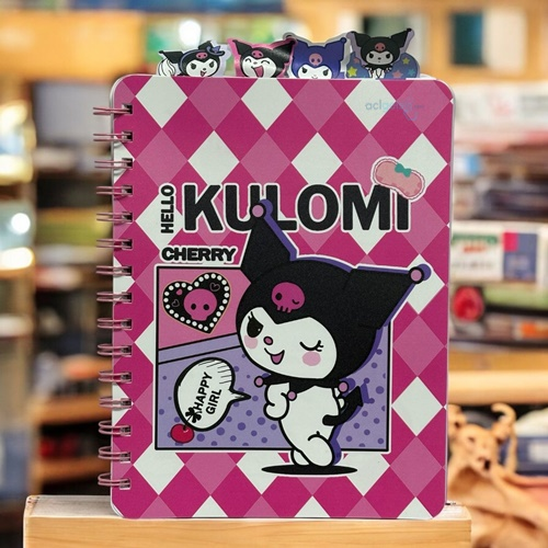 Sanrio Kuromi Ayraçlı Desenli Defter Çizgili A5