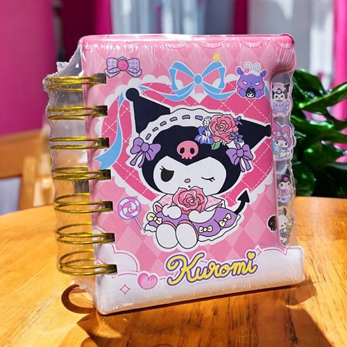 Sanrio Kuromi Pofuduk Kapak Ayraçlı Not Defteri