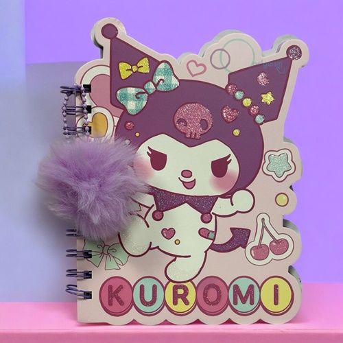 Sanrio Kuromi Renki Ponponlu Not Defteri