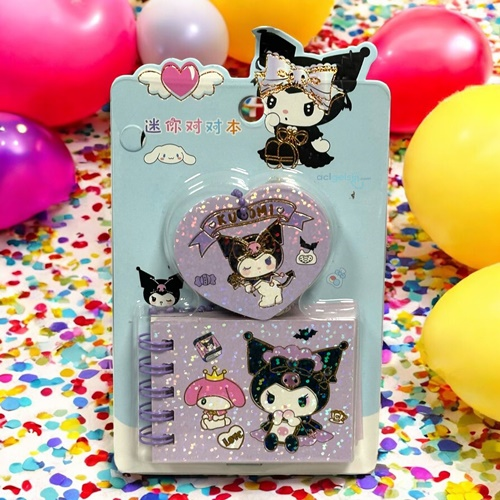 Sanrio Kuromi Ve Arkadaşları İkili Mini Zincirli Not Defteri