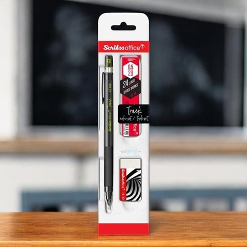 Scrikss Track 3'lü Set Mekanik Kurşun Kalem 0.5 Mm Yeşil