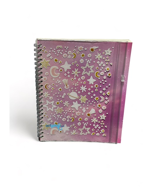 Şeffaf Çantalı Spiralli Defter 60 Yaprak Çizgili