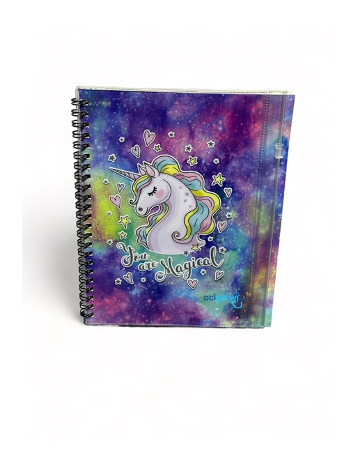 Şeffaf Çantalı Spiralli Defter 60 Yaprak Çizgili