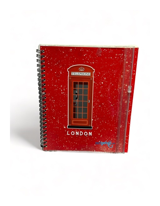Şeffaf Çantalı Spiralli Defter 60 Yaprak Çizgili