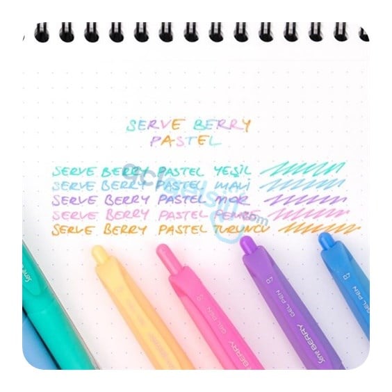 Serve Berry Jel Kalem 07mm Pastel Pembe