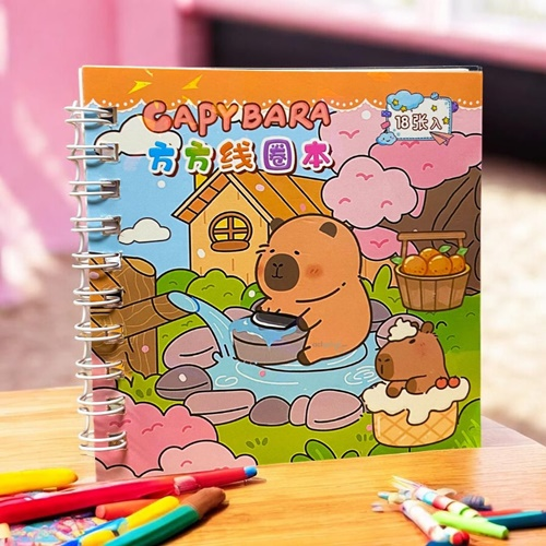 Sevimli Capy Bara Stickerli Set Not Defteri