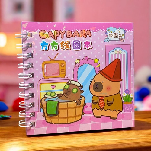 Sevimli Capy Bara Stickerli Set Not Defteri