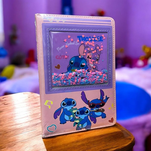Sevimli Stitch Pullu Yumuşak Kapak Not Defteri A5
