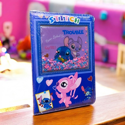 Sevimli Stitch Pullu Yumuşak Kapak Not Defteri A5