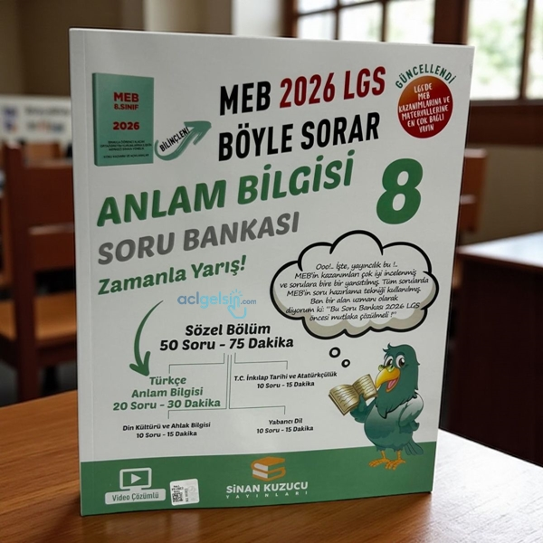 Sinan Kuzucu 2026 8. Sınıf Lgs Anlam Bilgisi Meb Böyle Sorar Soru Bankası