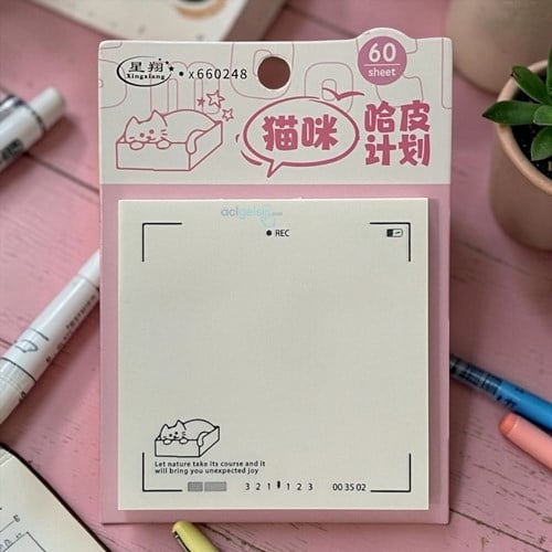 Sticky Note Desenli Yapışkanlı Not Kağıdı 60 Yaprak