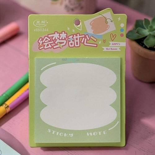 Sticky Note Desenli Yapışkanlı Not Kağıdı 60 Yaprak