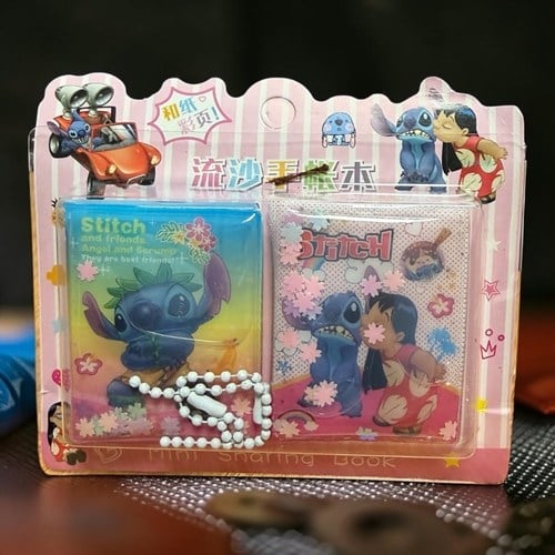Stitch Sulu Kapak Askılı Mini Not Defteri
