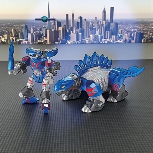 Sunman Dönüşebilen Robot Dinozor Bony Stegosaur Mavi