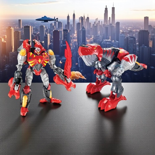 Sunman Dönüşebilen Robot Dinozor Bony Stegosaur Kırmızı