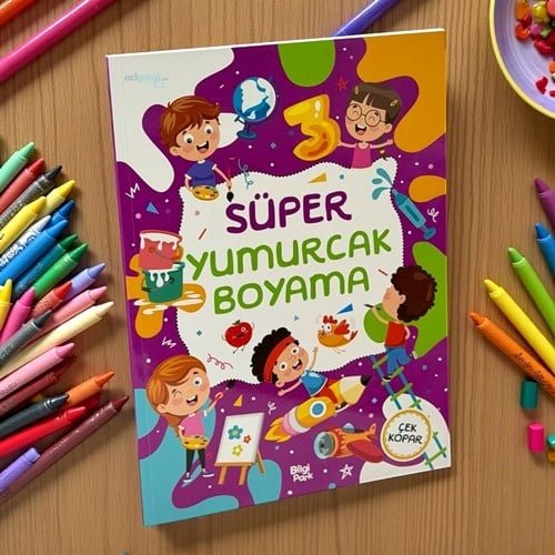 Süper Yumurcak Boyama Kitabı Çek Kopar