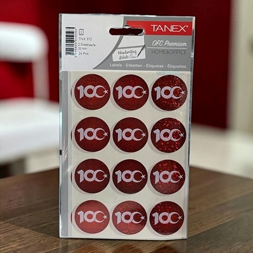 Tanex 32mm 100 Yıl Logolu Hologram Etiketi 2 Yaprak