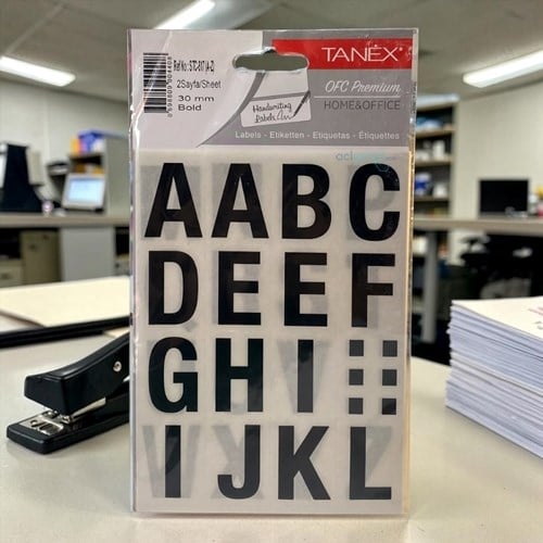 Tanex Harf Etiketi 30mm Bold 2 Yaprak