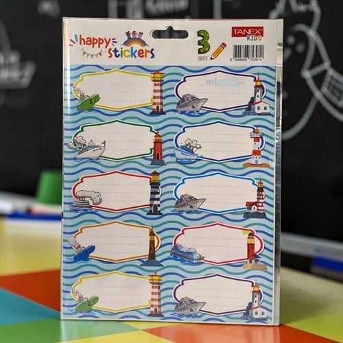 Tanex Kids Okul Etiketi Ders Programlı 3 Yaprak