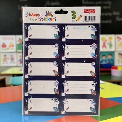 Tanex Kids Okul Etiketi Ders Programlı 3 Yaprak