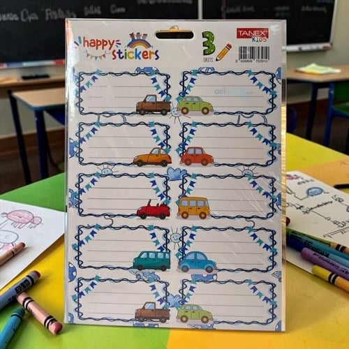 Tanex Kids Okul Etiketi Ders Programlı 3 Yaprak