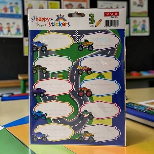 Tanex Kids Okul Etiketi Ders Programlı 3 Yaprak