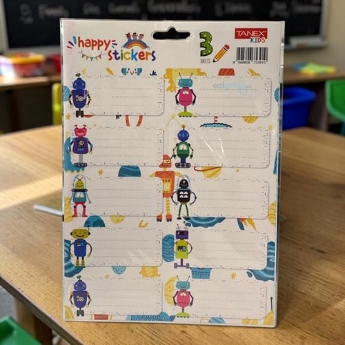 Tanex Kids Okul Etiketi Ders Programlı 3 Yaprak