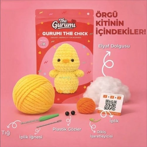 The Gurumi Civciv Örgü Öğrenme Kiti