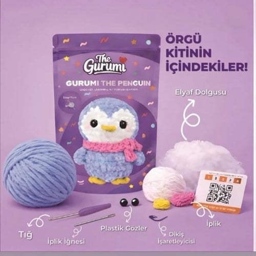 The Gurumi Penguen Örgü Öğrenme Kiti