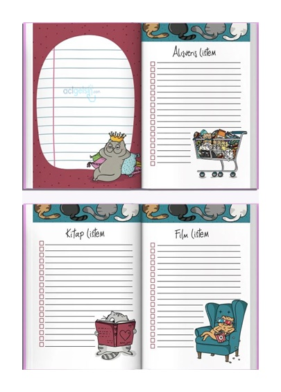 Thinkbook Kum Saati Zamansız Kediler Ajanda