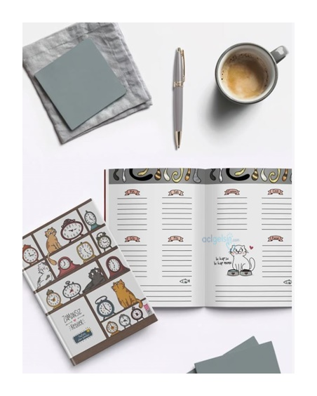 Thinkbook Zamansız Kedi Kitaplık Zamansız Ajanda