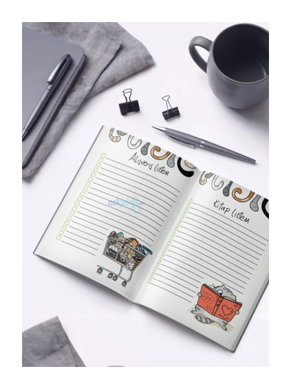 Thinkbook Zamansız Kedi Saatler Zamansız Ajanda