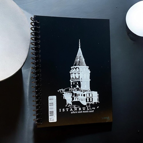 Tokaç A6 Siyah Defter 40 Yp Spiralli