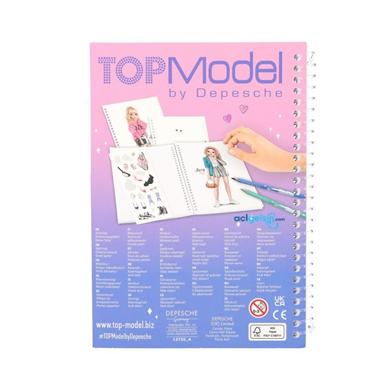 Top Model Kedili Küçük Tasarım Defteri