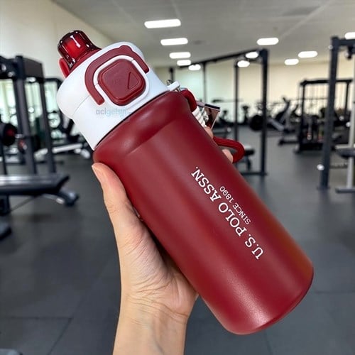 Us Polo Paslanmaz Çelik Matara 610 Ml Kırmızı Plmat26020