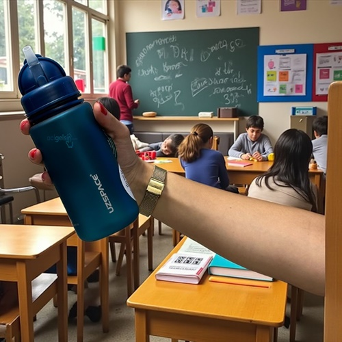 Uzspace 350 Ml Silikon Gövde Trıtan Su Matarası Mavi 3024