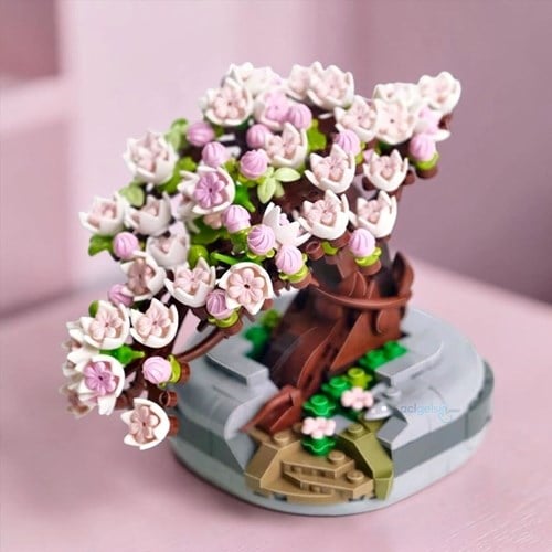 Vagon Loz Ebedi Çiçekler Pembe Sakura Kiraz Ağacı 426 Parça 1661