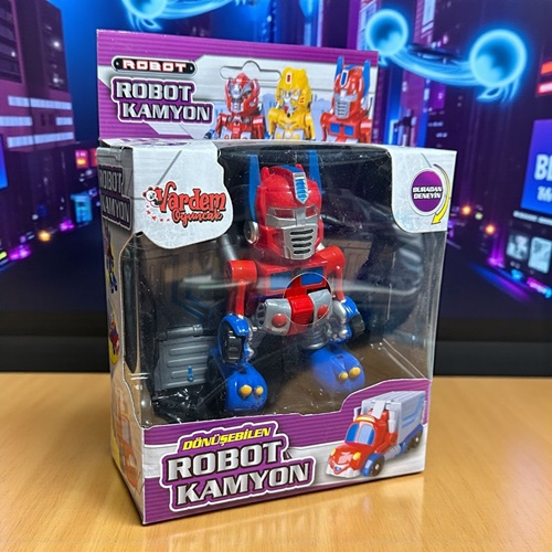 Vardem Kutulu Dönüşebilen Mini Robot Kamyon
