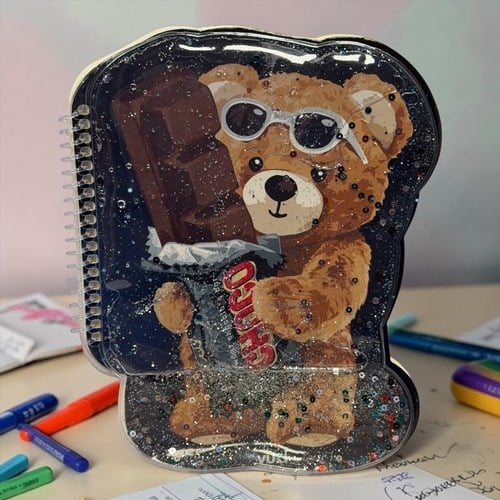 Vuki Şekilli Sulu A5 Çizgisiz Defter Sevimli Ayı