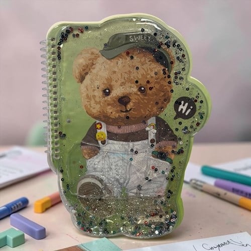 Vuki Şekilli Sulu A5 Çizgisiz Defter Sevimli Ayı